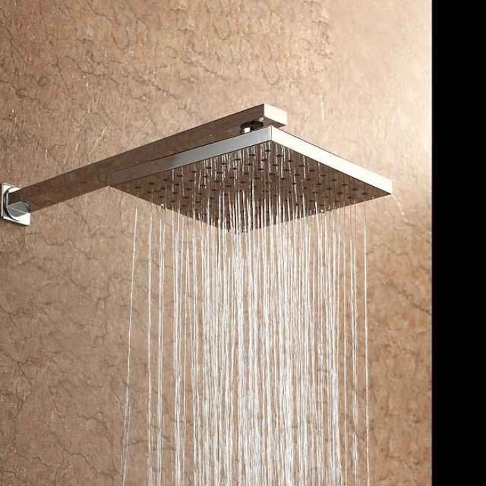 7.9 Inch Basics Rainfall Shower Head Rectangular/Contemporary Shower Head Polished Chrome