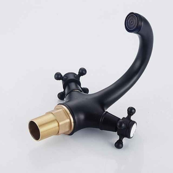 Bathroom Sink Faucet ,Centerset Oil-rubbed Bronze Centerset One Hole Two Handles One Hole Bath Taps