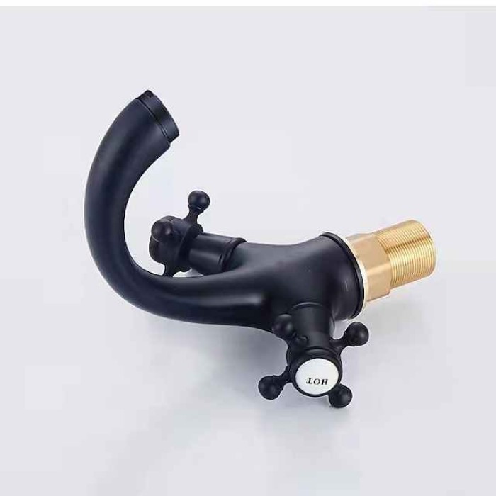 Bathroom Sink Faucet ,Centerset Oil-rubbed Bronze Centerset One Hole Two Handles One Hole Bath Taps