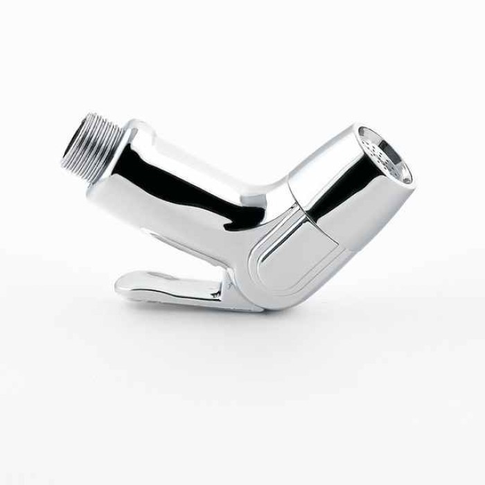 Multifunction Bidet Faucet with Holder Chrome Toilet Handheld Bidet Sprayer Self-Cleaning Contemporary Silvery