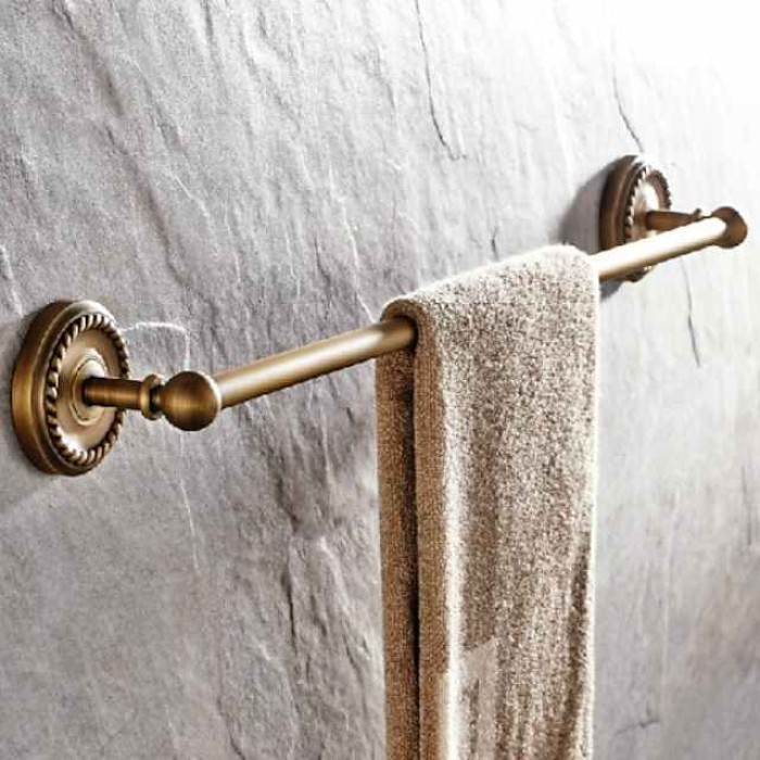 Towel Bar Antique Brass Single Bathroom Rod New Design Wall Mounted 60*7.5CM 1 pc