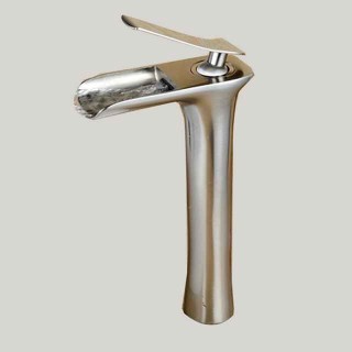 Bathroom Sink Faucet - Waterfall Nickel Brushed Vessel Single Handle One HoleBath Taps