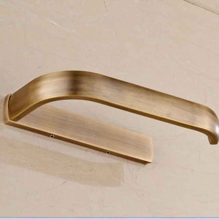 Toilet Paper Holders Contemporary Brass Roll Paper Holder Matte Brass 1pc