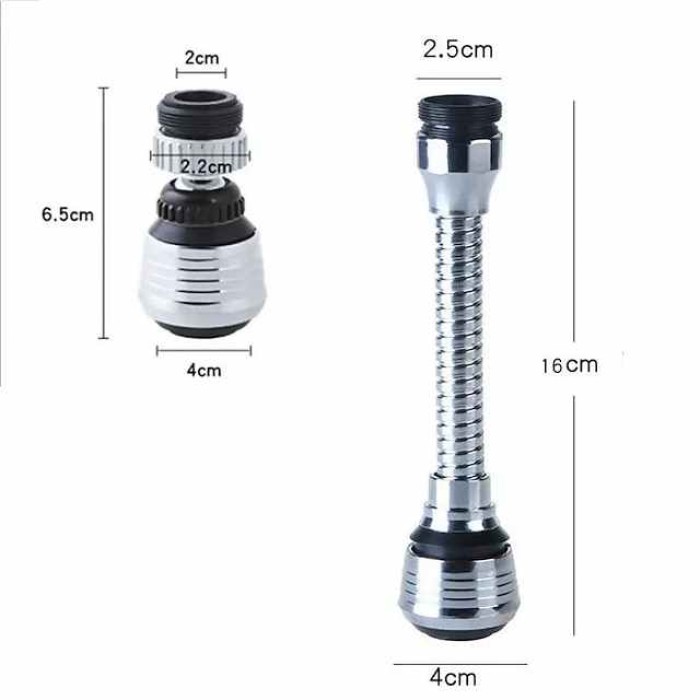 Kitchen Sink Faucet Sprayer Water Saving Aerator 360 Degrees Rotatable Bubbler Filter Free To Bend Nozzle Flexible Tap