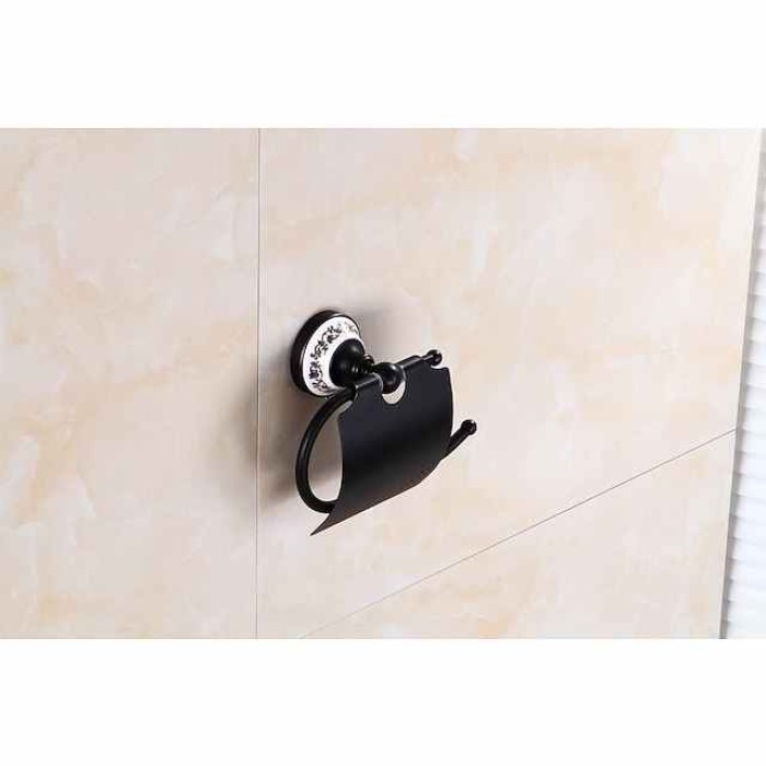 Bathroom Accessory Set Antique Brass 3pcs Include Toilet Paper Holders Robe Hook and Tower Ring Oil-rubbed Bronze