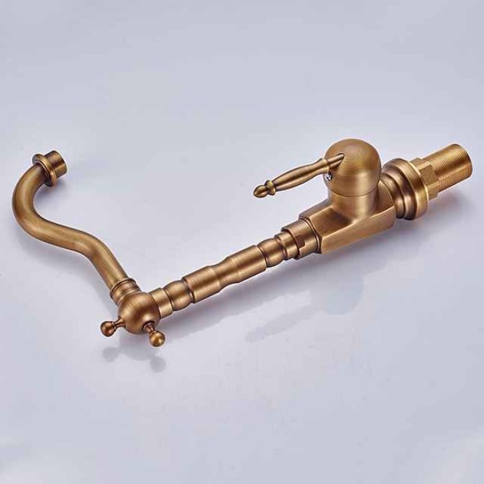 Bathroom Sink Faucet Copper/Centerset Basin Faucet Single Handle One Hole Bath Taps Contain with Cold and Hot Water