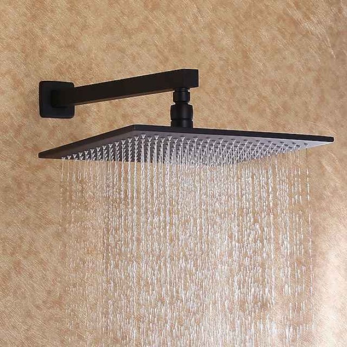 Shower Faucet,Shower Set Set - Rainfall Contemporary / Modern Style Painted Finishes Wall Mounted Ceramic Valve Bath Shower Mixer Taps / Brass / Single Handle Three Holes