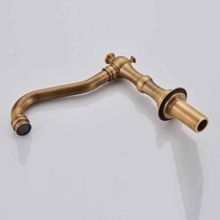 Bathtub Faucet,Antique Brass Widespread Roman Tub Two Handles Three Holes Bath Taps wiith Hot and Cold Switch