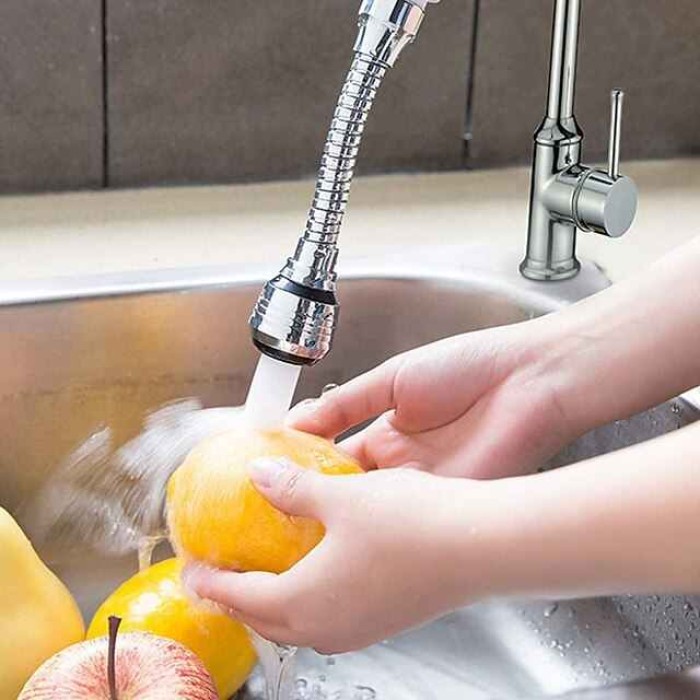 Faucet Bubbler 360 Degree Kitchen Faucet Aerator Water Saving High Pressure Nozzle Tap Adapter Adjustable Water Filter Diffuser