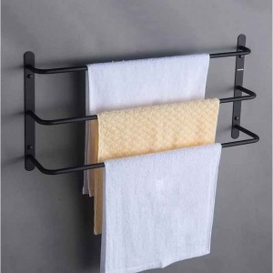 Wall Mounted Towel Rack,Stainless Steel 3-TierTowel Bar Storage Shelf for Bathroom 60cm Towel Holder Towel Rail Towel Hanger