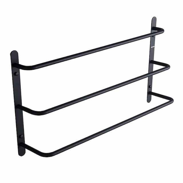 Wall Mounted Towel Rack,Stainless Steel 3-TierTowel Bar Storage Shelf for Bathroom 60cm Towel Holder Towel Rail Towel Hanger