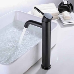 Bathroom Sink Faucet,Single Handle Matte Black Centerset Bath Taps,Stainless Steel COD Bathroom Faucet Adjustable to Cold and Hot Water