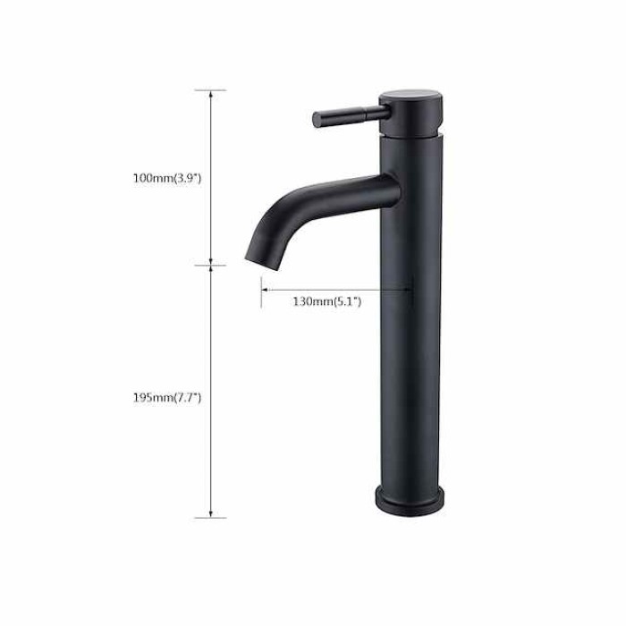 Bathroom Sink Faucet,Single Handle Matte Black Centerset Bath Taps,Stainless Steel COD Bathroom Faucet Adjustable to Cold and Hot Water