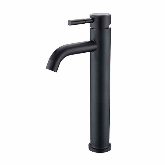 Bathroom Sink Faucet,Single Handle Matte Black Centerset Bath Taps,Stainless Steel COD Bathroom Faucet Adjustable to Cold and Hot Water