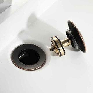 Faucet accessory - Superior Quality - Contemporary Brass Pop-up Water Drain With Overflow - Finish - Oil Rubbed Bronze