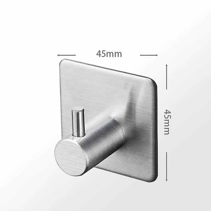 Robe Hook Self-adhesive Contemporary Stainless Steel Bathroom Towel Hook Wall Mounted 4pcs