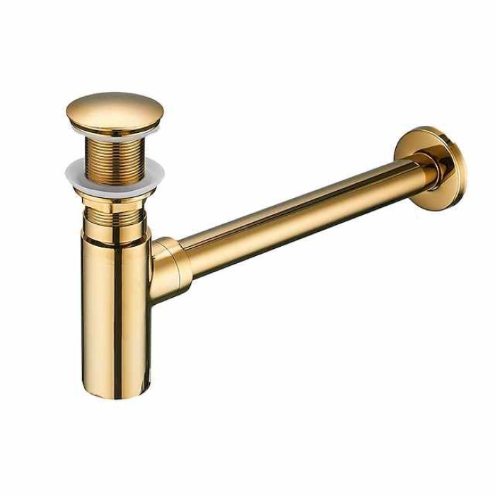 Faucet Accessory Superior Quality - Contemporary Copper Pop-up Water Drain Without Overflow Chrome