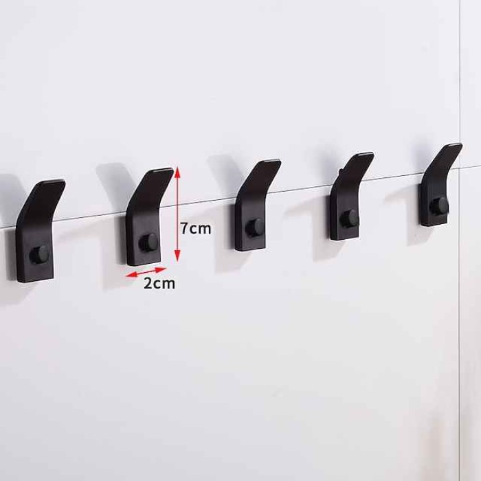 Robe Hook Creative Fun & Whimsical Aluminum 5pcs - Bathroom / Hotel bath Wall Mounted