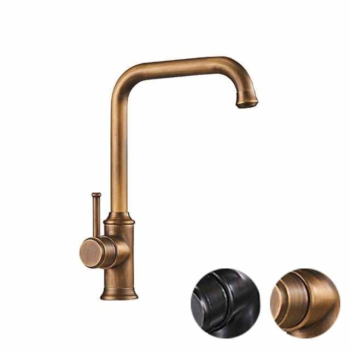 Kitchen Faucet,Single Handle Brass/Black Nickel One Hole Standard Spout,Filter, Brass Kitchen Faucet Contain with Cold and Hot Water