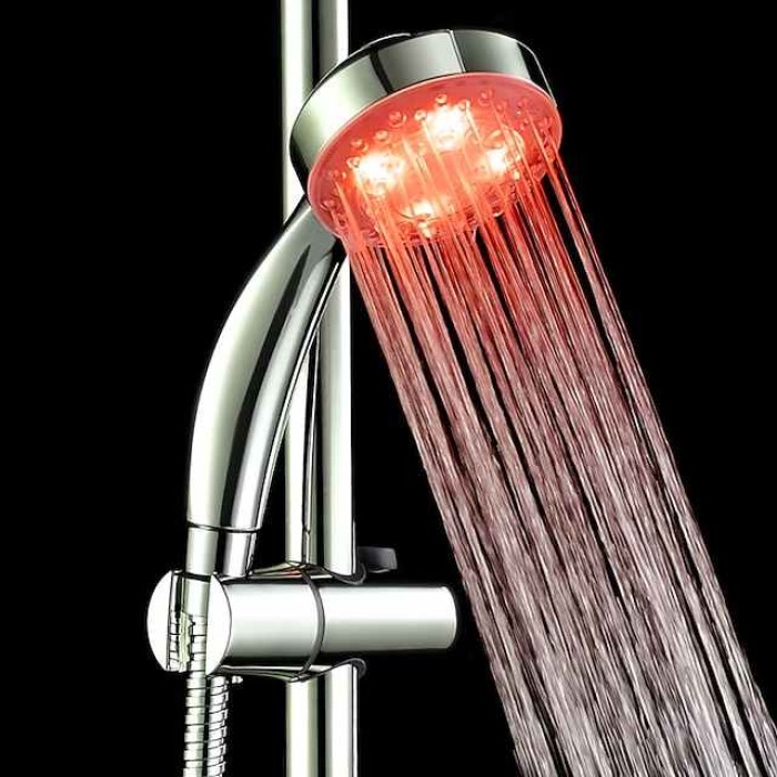 Contemporary Hand Shower Chrome Feature - Shower / Color Gradient / Rainfall, Shower Head