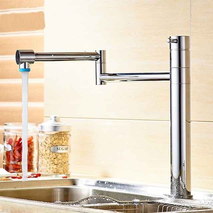 Kitchen faucet - Single Handle One Hole Multi-Ply Pot Filler Other Contemporary Kitchen Taps