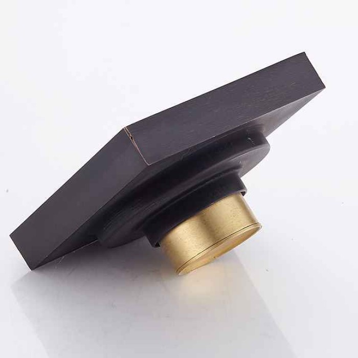 Brass Floor Mounted Bathroom Shower Floor Drain Floor Filter Square Simple Toilet Sink Drainage Filter