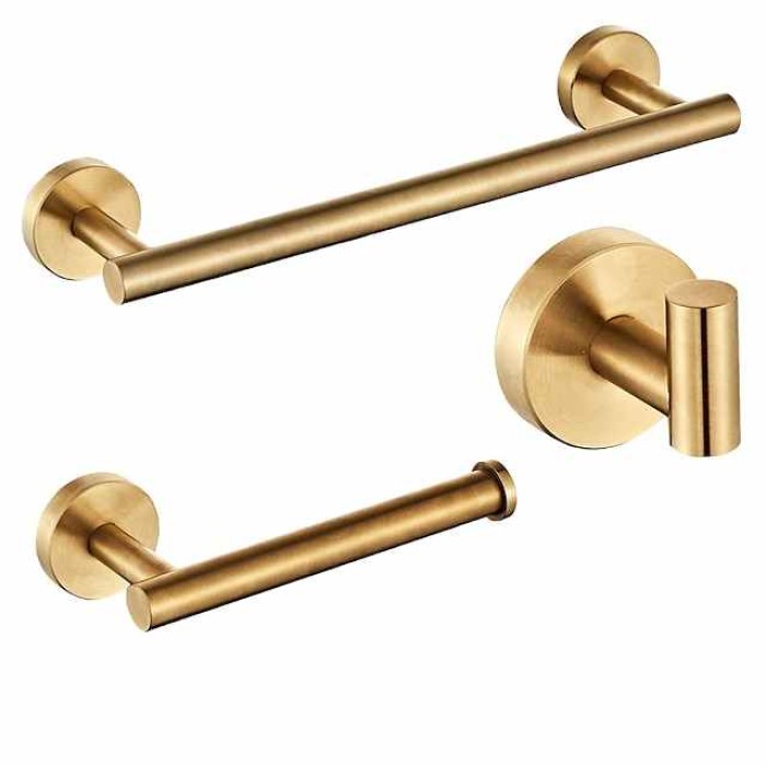 Bathroom Accessory Set Include Towel Bar Toilet Paper Holder and Robe Hook New Design Stainless Steel Wall Mounted