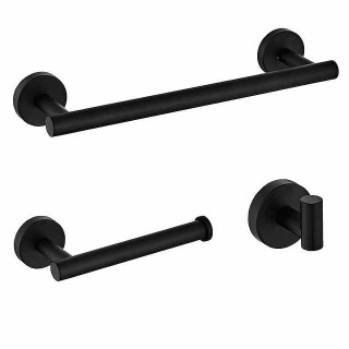 Bathroom Accessory Set Include Towel Bar Toilet Paper Holder and Robe Hook New Design Stainless Steel Wall Mounted