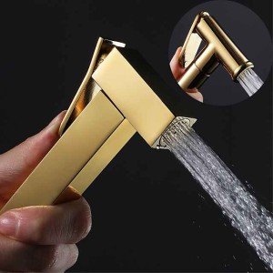 Ti-PVD Gold Handheld Bidet Sprayer with ABS Base and 1.5m Hose