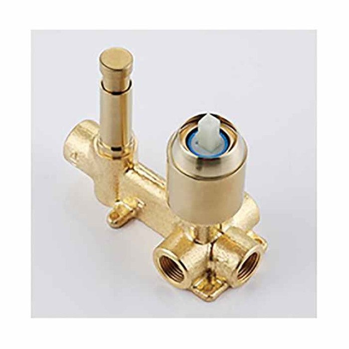 Round Golden Shower System Faucet Set Rainfall Shower Head 8 inch,  Rough In Valve and Trim Kit Combo Kit, High Pressure Heldhead Wall Mounted for Bath Bathroom