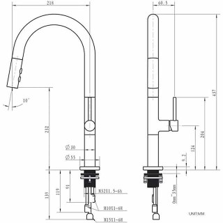 Kitchen Sink Mixer Faucet with Pull Out Sprayer Contemporary, 360 Rotatable Pull Down Single Handle One Hole High Arc Antique Kitchen Taps, Adjustable Cold and Hot Water Hose