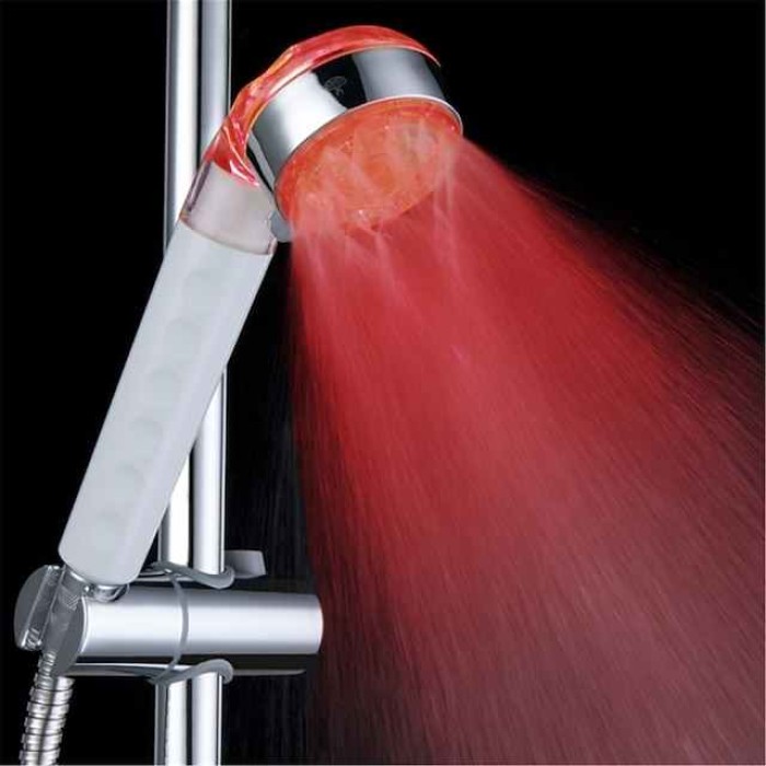 3-Color Temperature Sensitive LED Color Changing Hand Shower