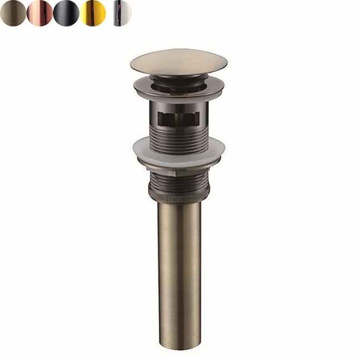 Pop Up Drain Stoper with Overflow SUS  Stainless Steel Bathroom Vanity Sink Drain Lavatory Basin Sink Drain Chrome Finished