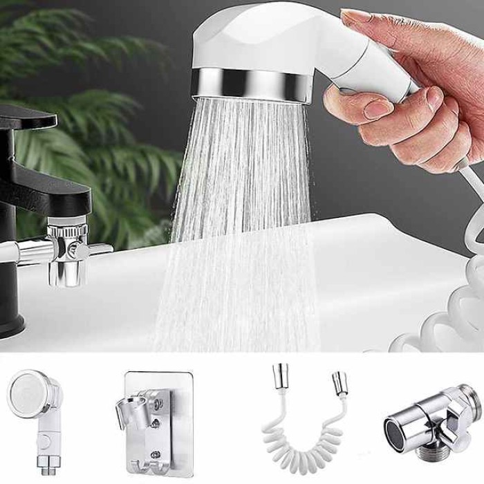 Wall Mounted Shower Faucet Set Bathroom Bathtub Shower Hand Held Spray Mixer Handheld Washing Basin Faucet Shower Head