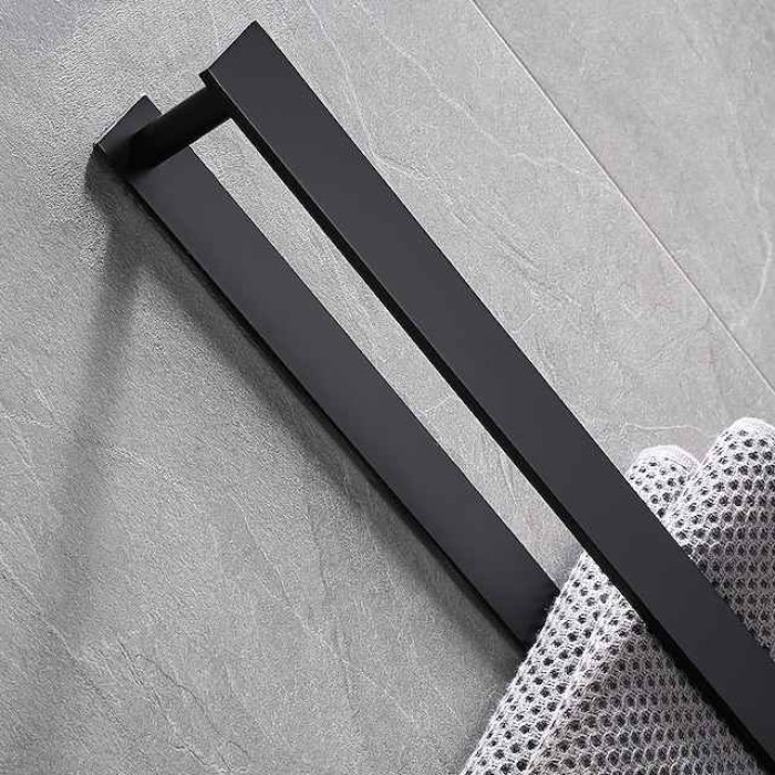 Towel Racks for Bathroom,Self-Adhesive Towel Bar Wall Mounted SUS304 Stainless Steel No Drill Towel Holders for Toilet Bathroom,Kitchen(Black/Chrome/Brushed Nickel)40cm