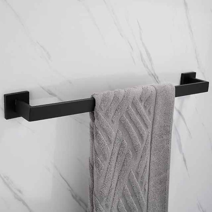 Towel Bar Stainless Steel Bathroom Shelf Electroplated New Design Bathroom Single Rod Wall Mounted 1PC Chrome and Painted Finish