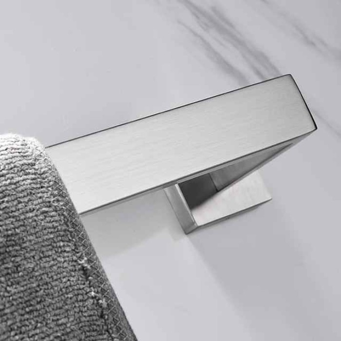 Towel Bar Stainless Steel Bathroom Shelf Electroplated New Design Bathroom Single Rod Wall Mounted 1PC Chrome and Painted Finish