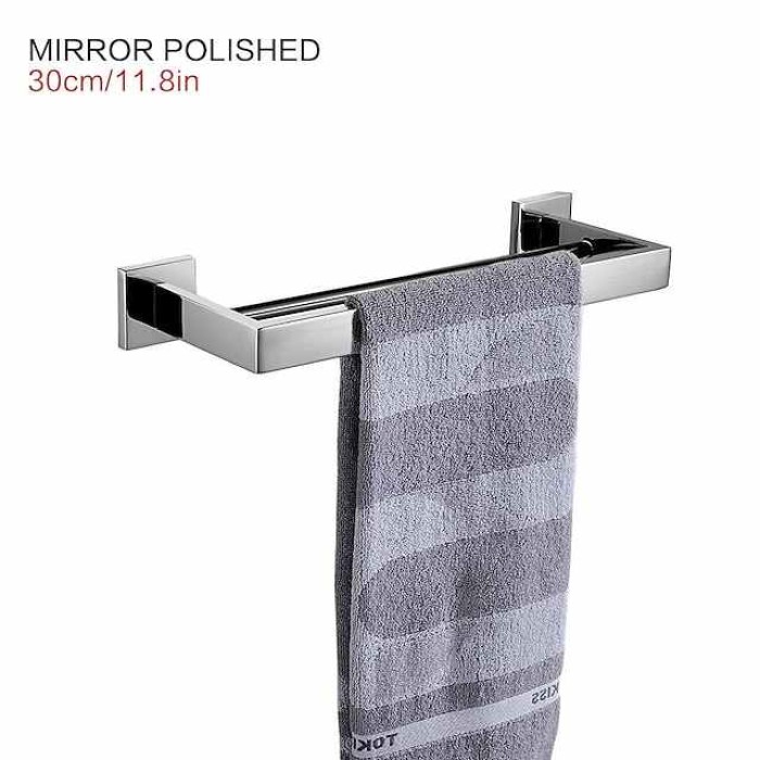 Towel Rack Holder for Bathroom,Stainless Steel Tower Bar Wall-mounted Bathroom Hardware Accessories Tower Bar 30-60cm(Black/Chrome/Golden/Brushed Nickel)