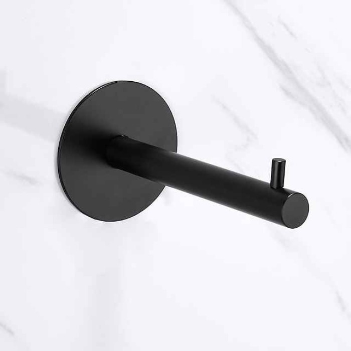 Toilet Paper Holder Round New Design Self-adhesive Stainless Steel Bathroom Roll Paper Shelf Wall Mounted 1pc