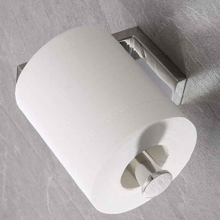 Toilet Paper Holder Bathroom Tissue Holder 304 Stainless Steel Self Adhesive Wall Mounted 1pc