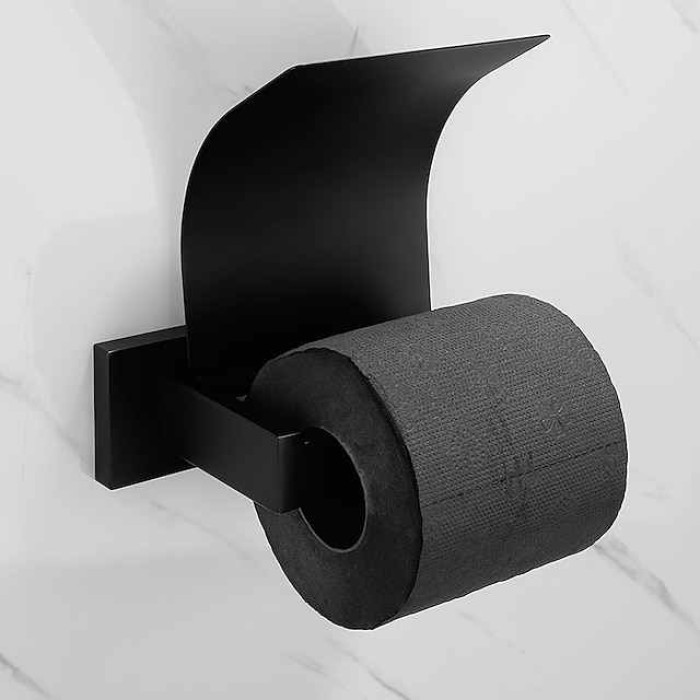 Toilet Paper Holder Stainless Steel Electroplated and Brushed Bathroom Roll Paper Holder Wall Mounted 1pc