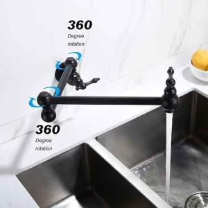 Kitchen Faucet,Kitchen Faucet,Wall Mounted Pot Filler,Brass Foldable Kitchen Tap