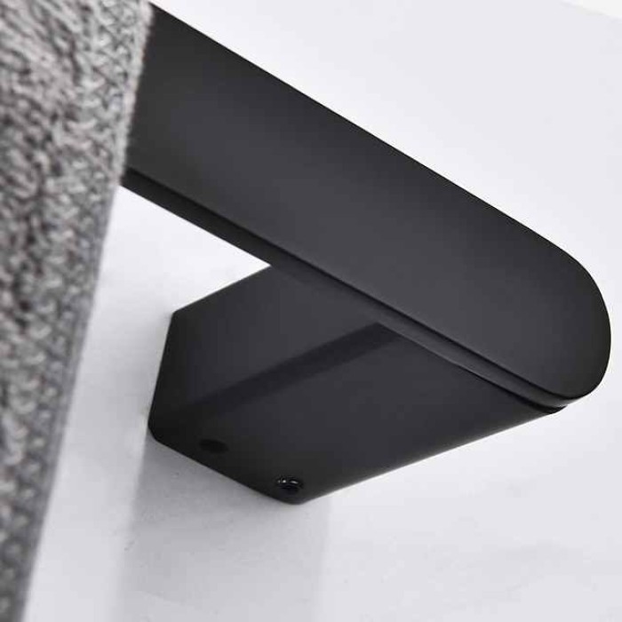 Bathroom Accessory Stainless Steel Include Robe Hook, Towel Bar, Towel Holder, Toilet Paper Holder with Shelf for Phone and Wash Supplies, Matte Black Bathroom