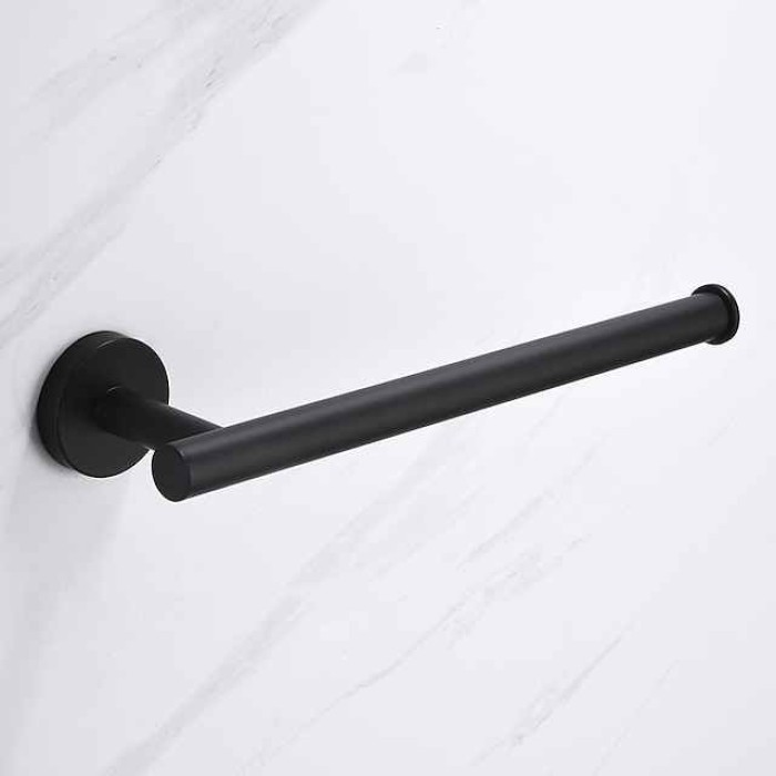 Towel Bar and Towel Rack with Hooks New Design Stainless Steel Bathroom Towel Rack Wall Mounted Painted Finishes 1pc