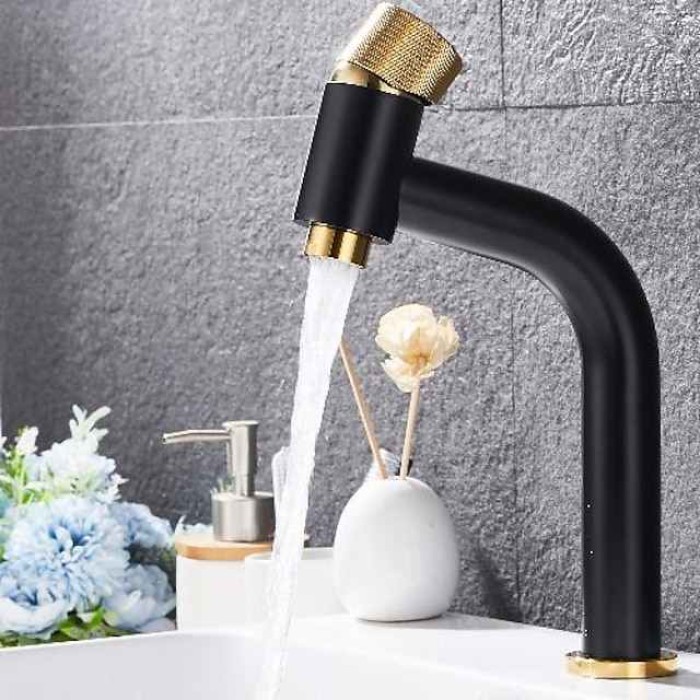 Bathroom Sink Faucet - Waterfall Electroplated Centerset Single Handle One HoleBath Taps / Bathroom Sink Faucet+ Accessories / Vintage / Yes / Brass / Brass