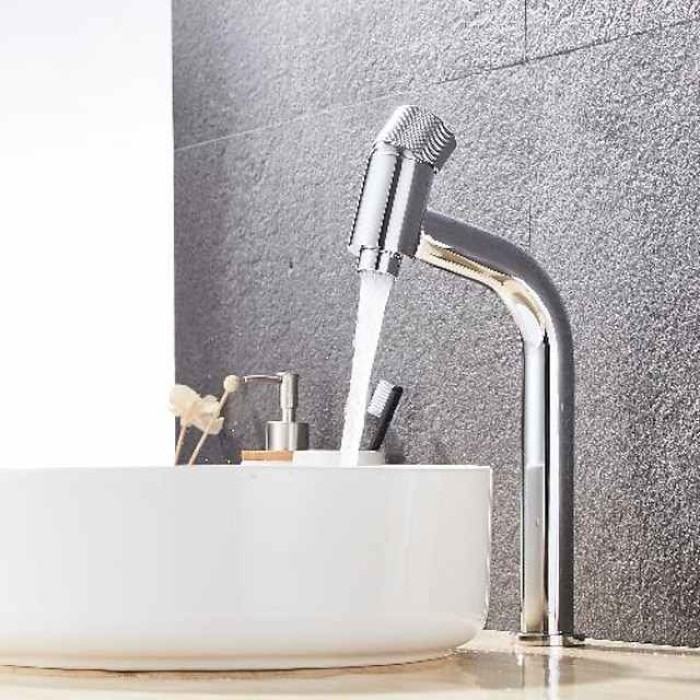 Bathroom Sink Faucet - Waterfall Antique Brass / Electroplated Centerset Single Handle One HoleBath Taps