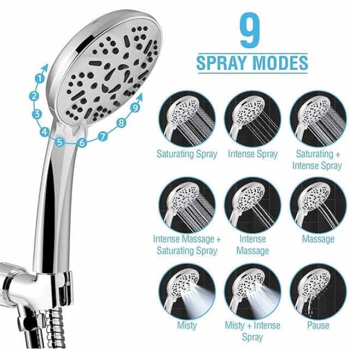 Contemporary Hand Shower Chrome Feature - Shower, Shower Head