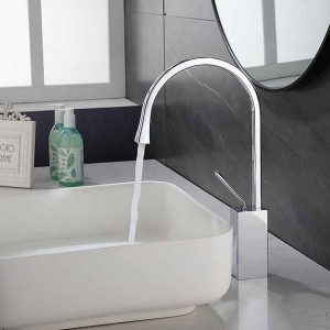 Bathroom Sink Faucet - Rotatable Electroplated / Painted Finishes Centerset Single Handle One HoleBath Taps