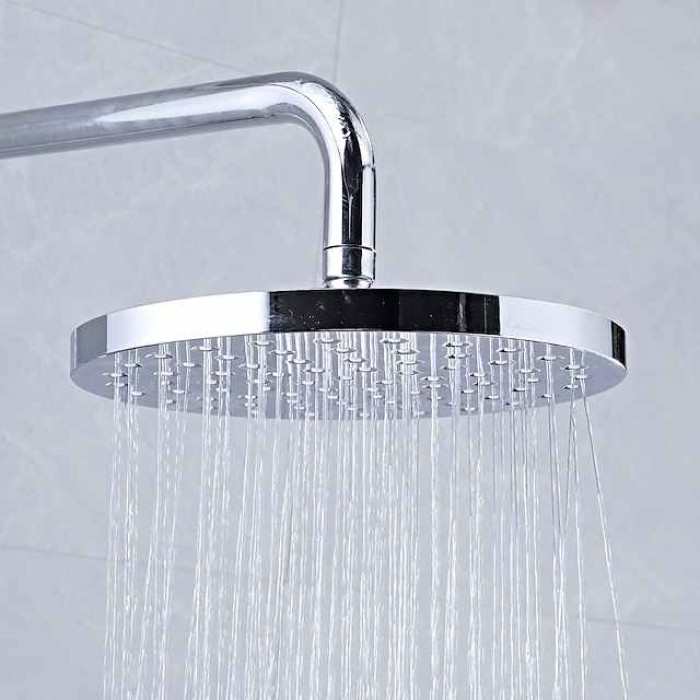 Shower Faucet,Shower System Rainfall Shower Head System Set Handshower Included pullout Multi Spray Shower Contemporary Traditional Electroplated Mount Outside Ceramic Valve Bath Shower Mixer Taps