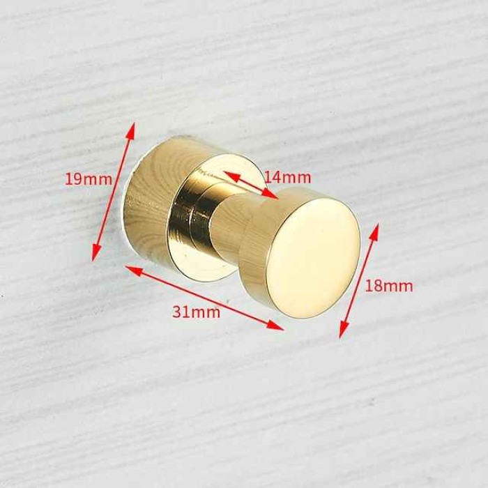 Wall Hooks for Coats,Brass Wall Mounted Bathroom Towel Hooks Robe Hooks 3PCS/5PCS(Golden)